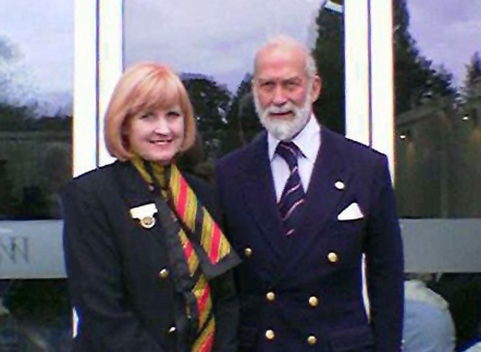 Prince Michael of Kent with Commodore Wendy Hurrell